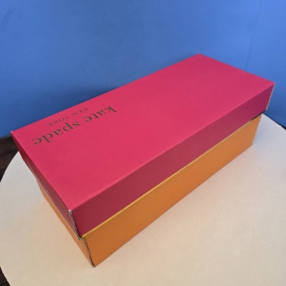 Kate Spade Idette Fringe Rosette Pom Sandal Flip Flop Blue Tangelo Tan Women’s 9 - Picture 11 of 15